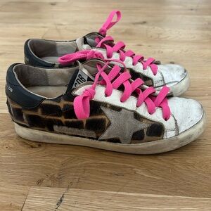 GOLDEN GOOSE GOLD PONY HAIR sneakers